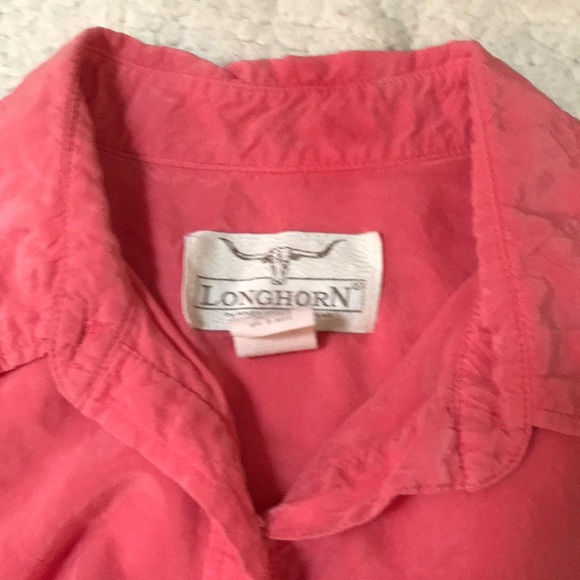 Oh so soft salmon colored button up - Picture 3 of 3